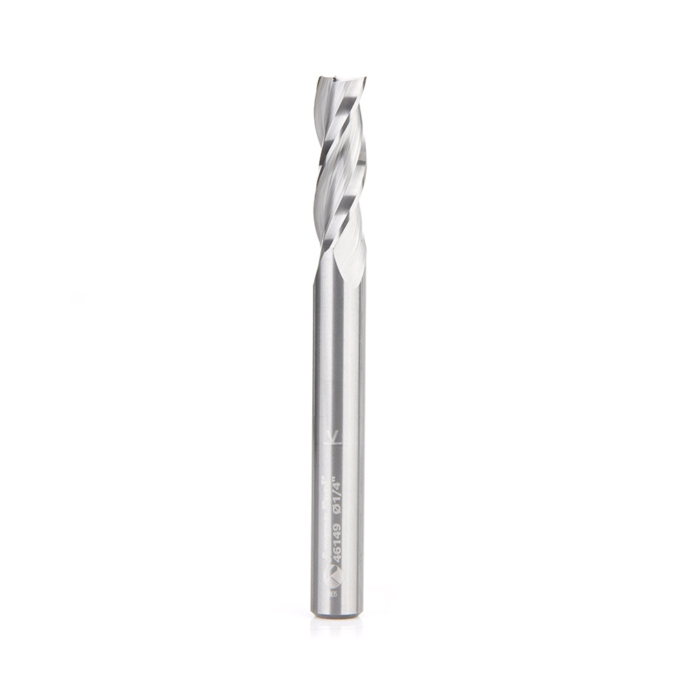 Amana Tool AM46149 1/4 英寸三刃硬质合金上切螺旋铣刀