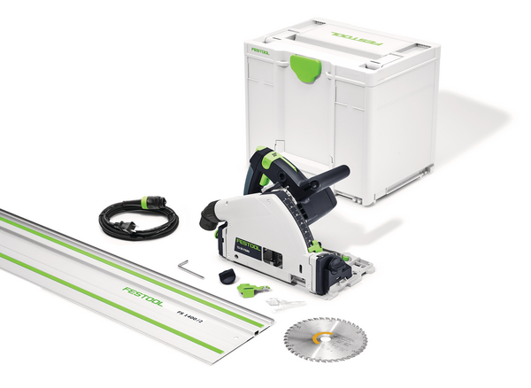 Festool TS 55 F Set  plunge cut track saw w/ 55 in. Guide Rail FS 1400 (货号：577014KIT)
