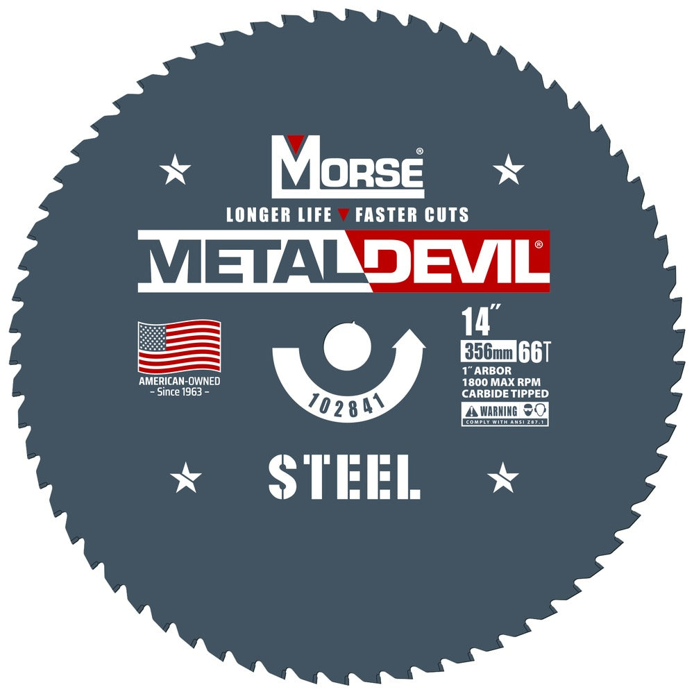 MK Morse 102841 14 英寸 66 齿 Metal Devil 钢材切割圆锯片