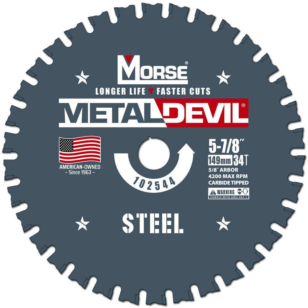 MK Morse MM102544 5-7/8 英寸 34T Metal Devil 钢材切割圆锯片