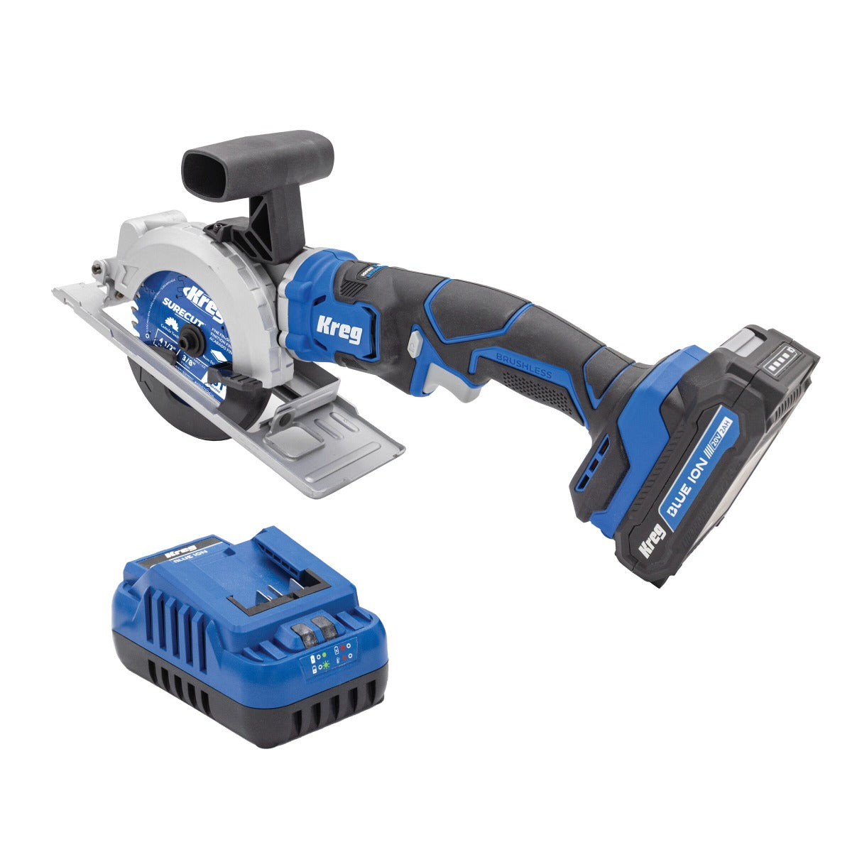 Kreg KPTBCS450A 20V Ionic Drive 4-1/2 英寸圆锯套件
