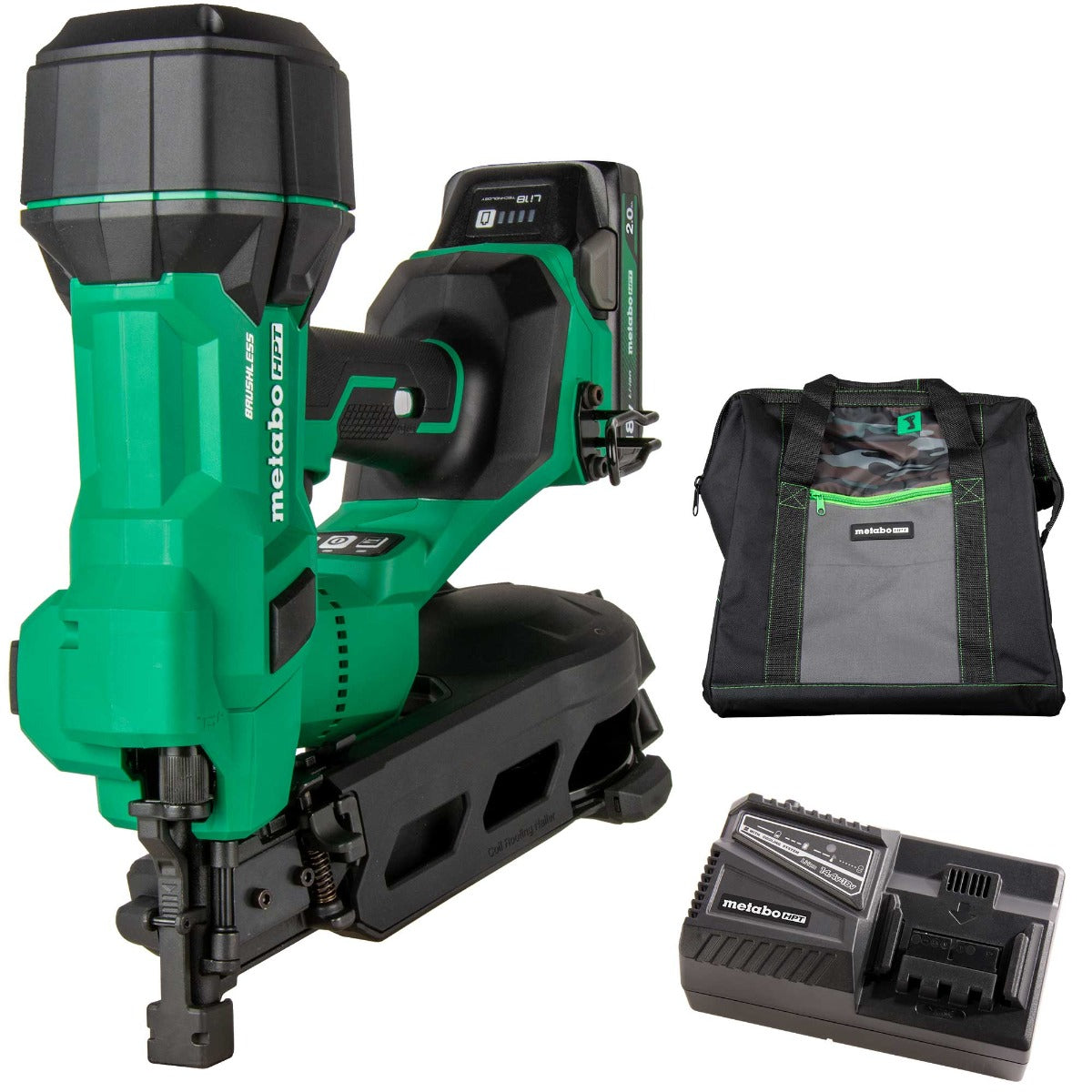 Metabo MBNV1845DAM 18V 无绳卷钉屋顶钉枪 (含 1x2.0Ah 电池)
