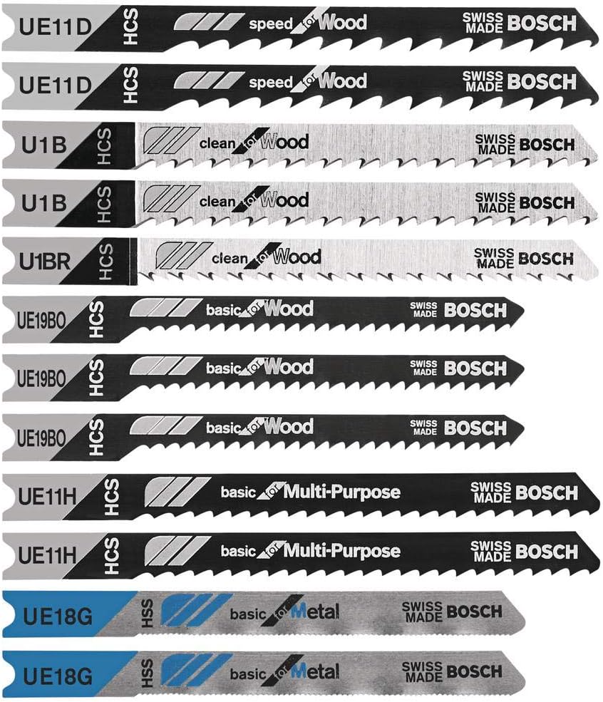 Bosch U12BC 12 件套 U 型柄曲线锯锯条
