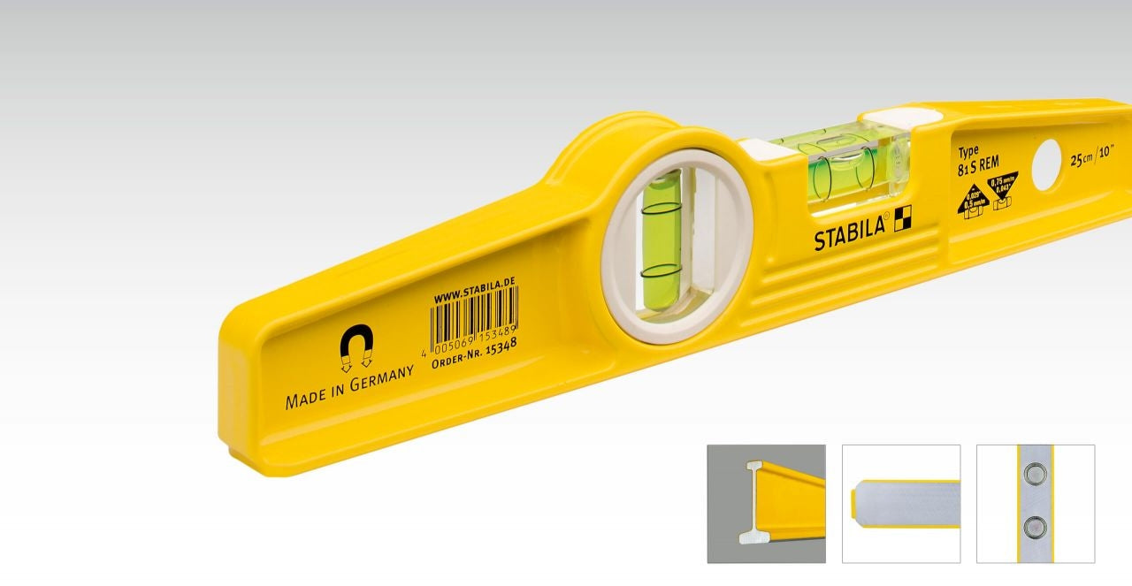 Stabila SB25100 10 英寸 TYPE 81 SM 压铸磁性水平尺