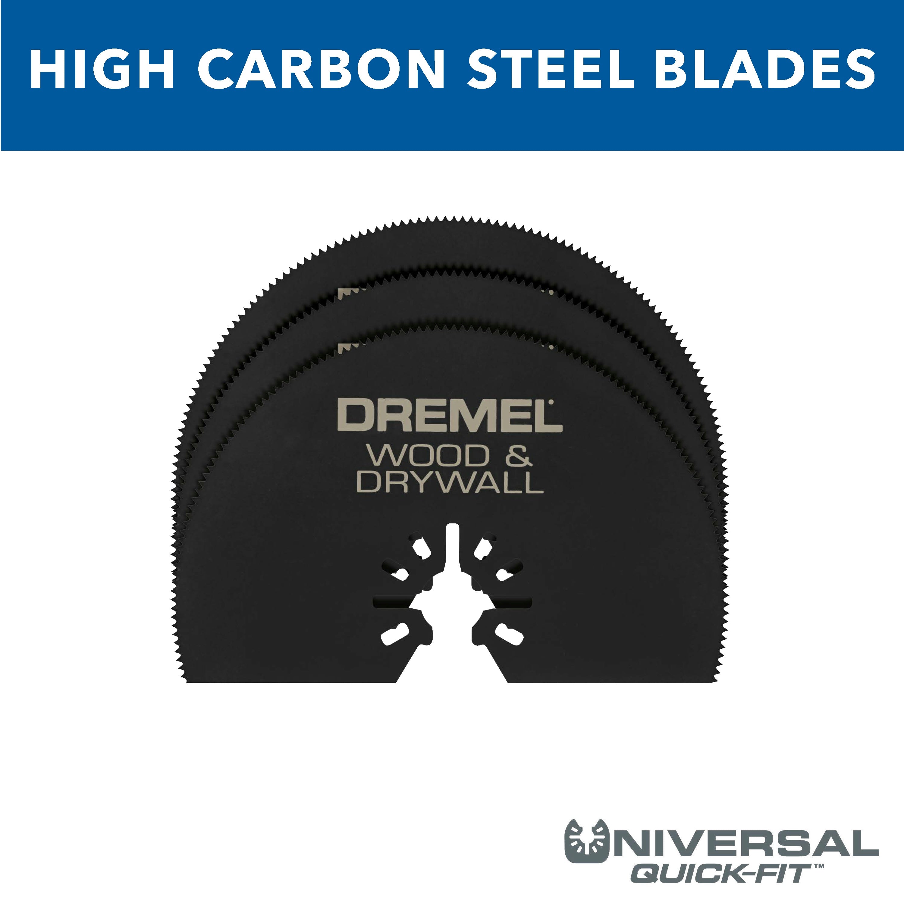 Dremel MM450B 3-1/2 英寸半月形振荡切割刀片（3 件装）