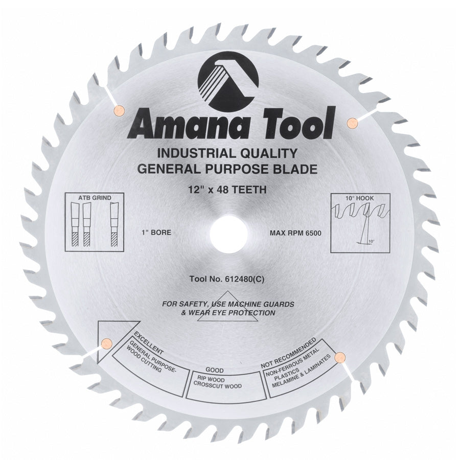Amana Tool 612480 12英寸48齿通用ATB锯片