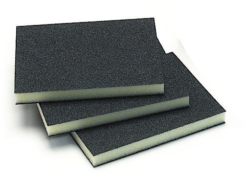 Mirka 1351-220B 3-3/4 x 4-3/4 x 1/2 英寸 220G 双面打磨海绵（100 片装）