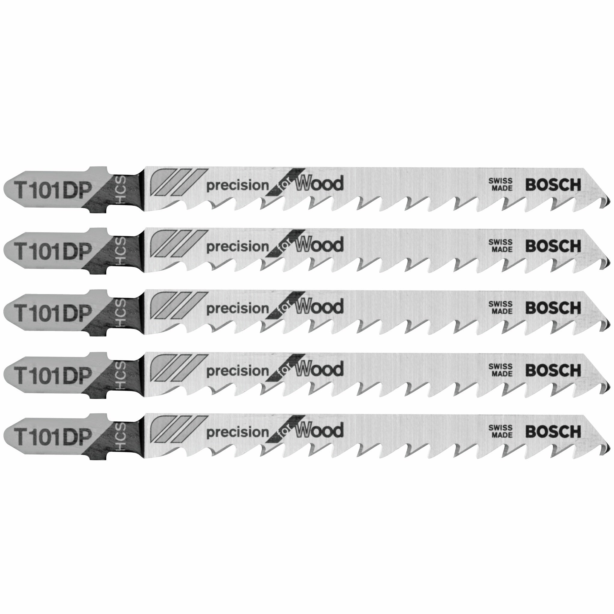 Bosch RBT101DP 5 件套 4 英寸 6 TPI 精密木工 T 型柄曲线锯片
