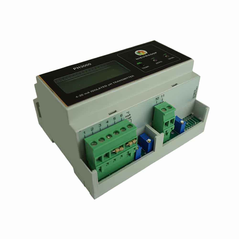Nieuwkoop PH3000 DIN 导轨 pH 变送器 (4-20mA)