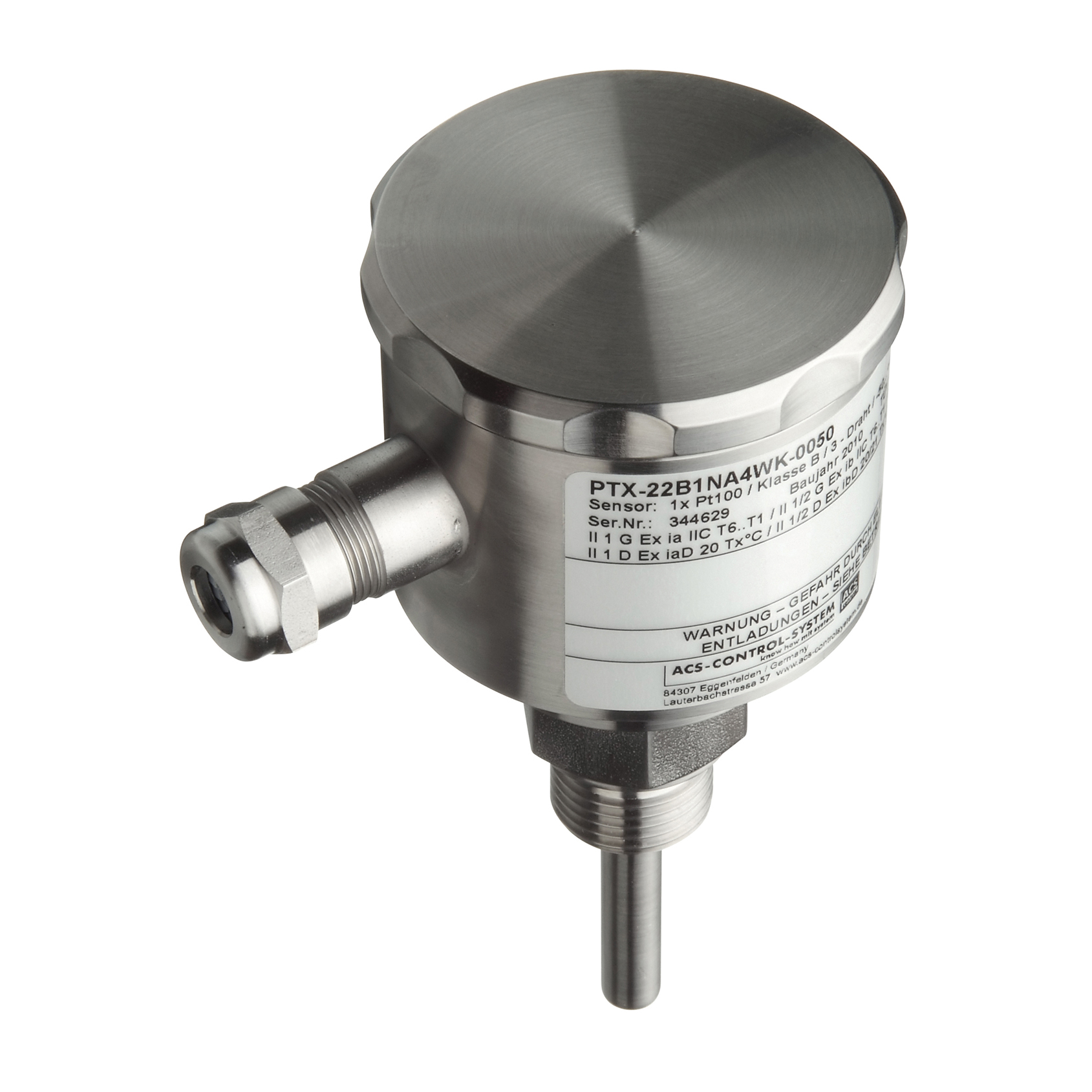 ACS Control-System PTX 标准螺纹安装 Pt100 电阻温度计