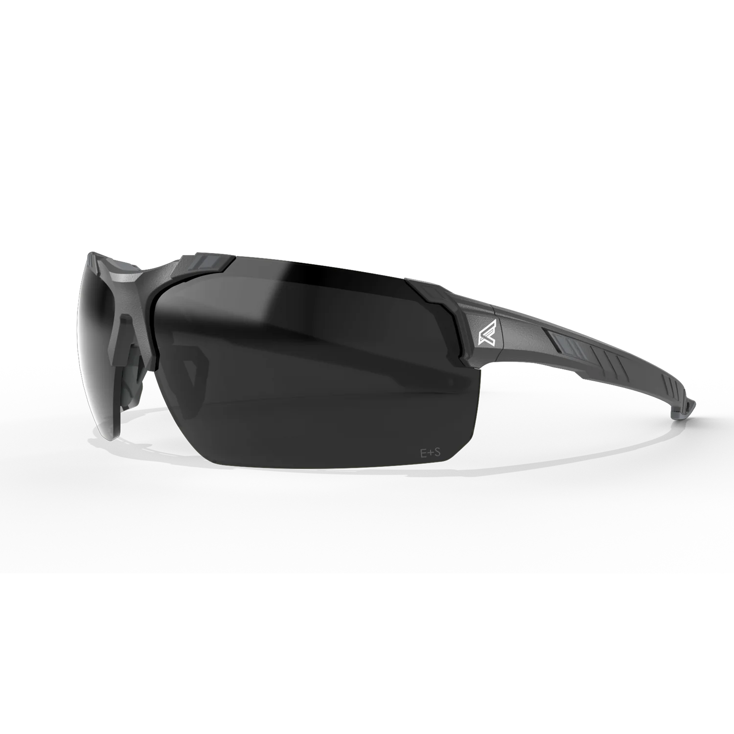 Edge Eyewear TC126VS Tacana 安全眼镜 - 黑色镜框/灰色 TPR/烟色防雾镜片
