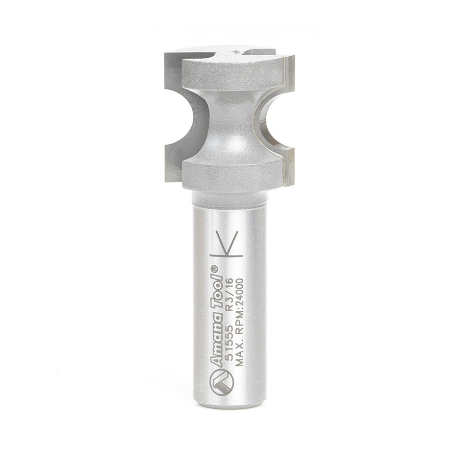 Amana Tool 51555 牛鼻圆角铣刀 3/16 半径 1/2 柄径