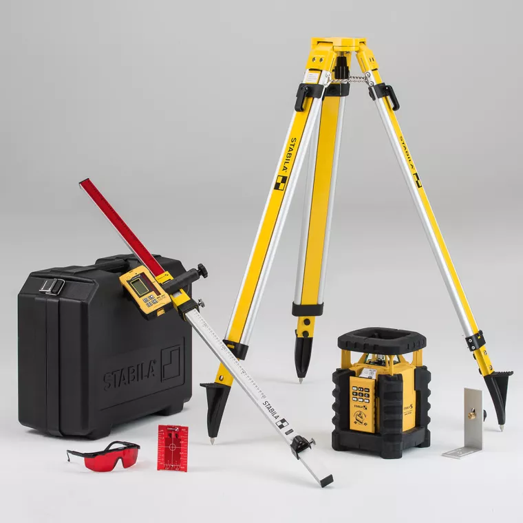 Stabila LAR 350 室外旋转激光仪 9 件套 (含三脚架与坡度杆) 05700 TR