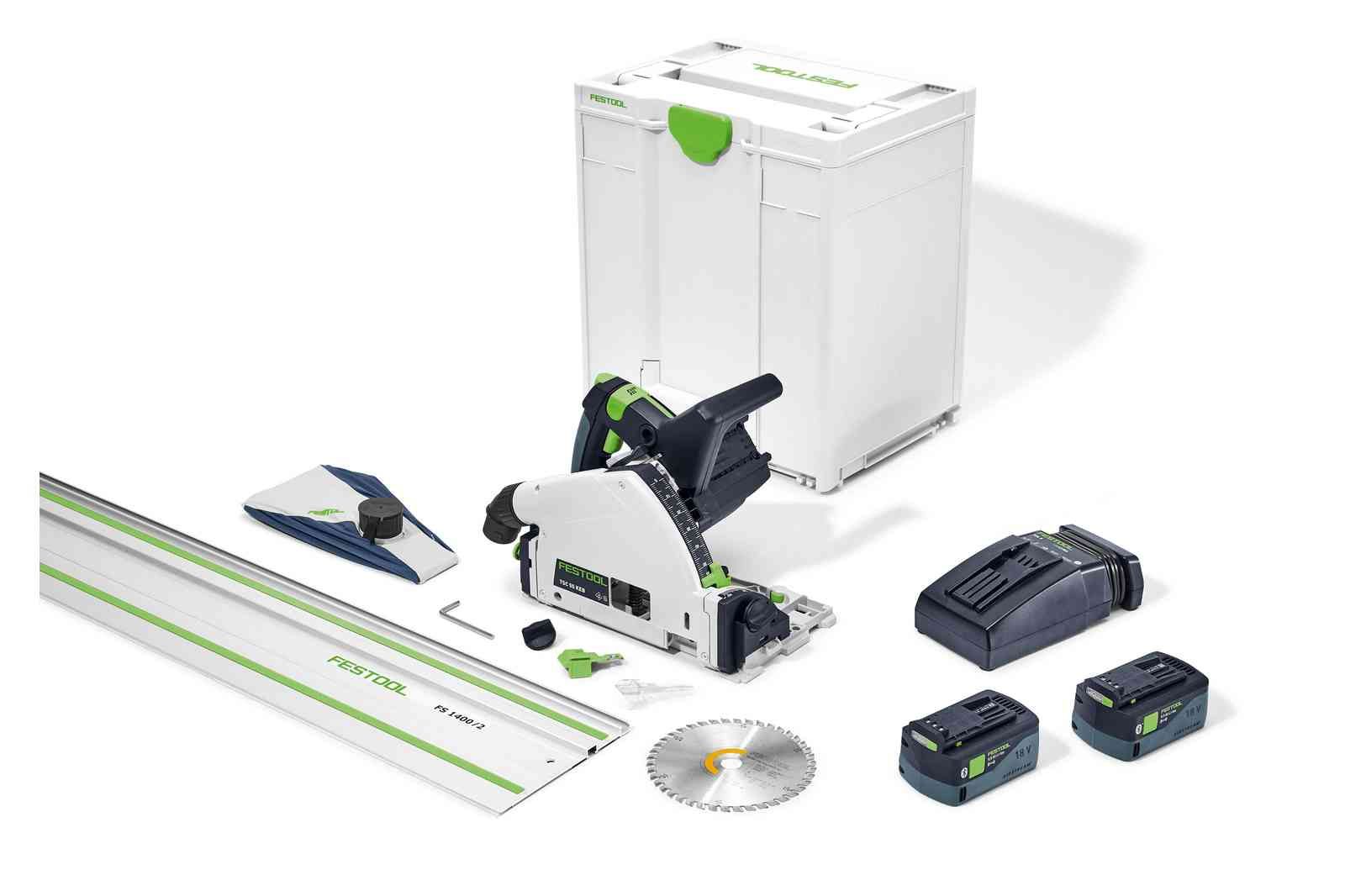 Festool TSC 55 K Set 无绳轨道锯套装 (含 FS 1400 导轨及 5.0Ah 电池) 577664KIT