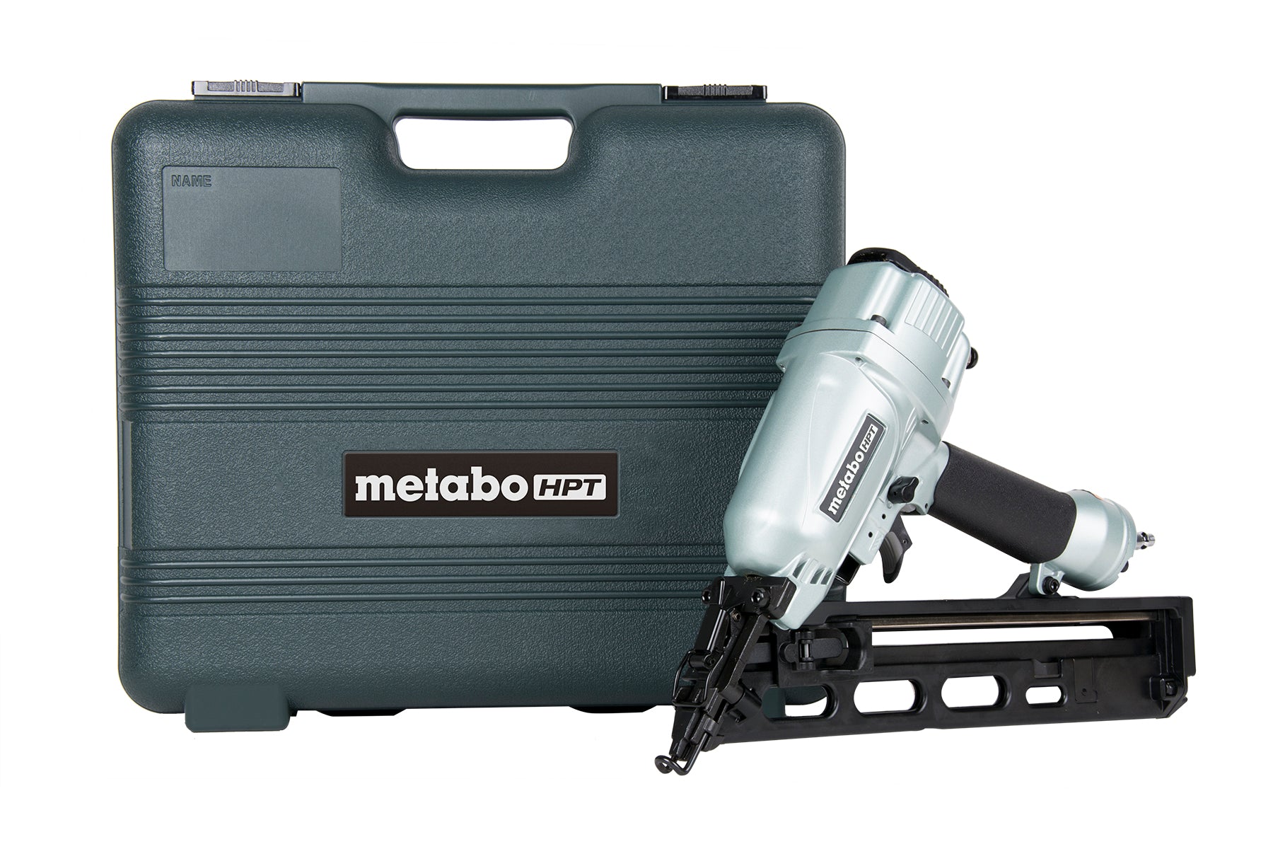 Metabo NT65MA4M 15 号 2.5 英寸斜向饰面钉枪带吹尘器