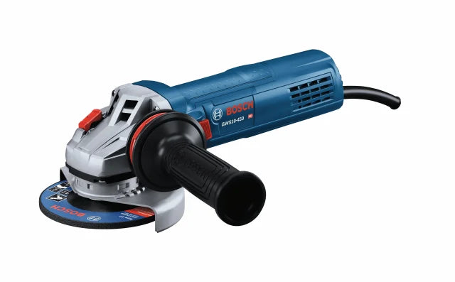 Bosch GWS10-450 4-1/2 英寸角磨机（带锁定开关，10A）