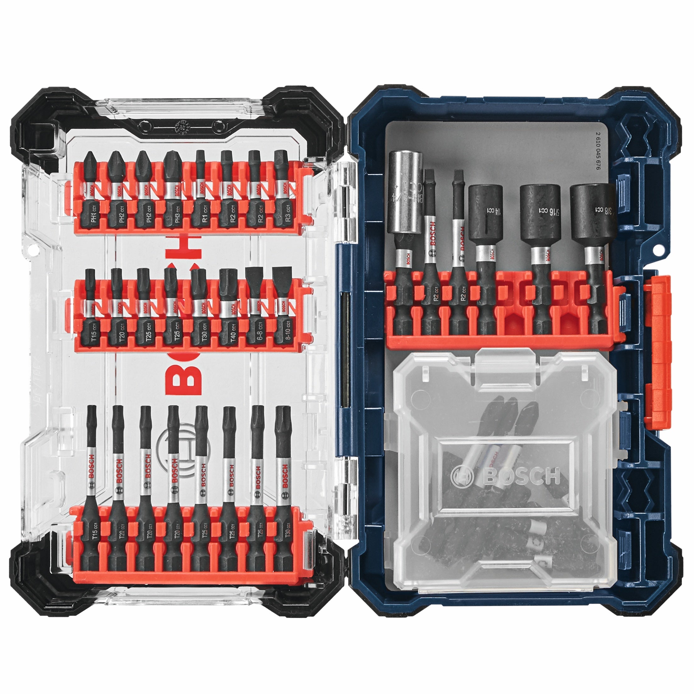 Bosch SDMSD45 45 件套冲击驱动螺丝批头定制盒套装