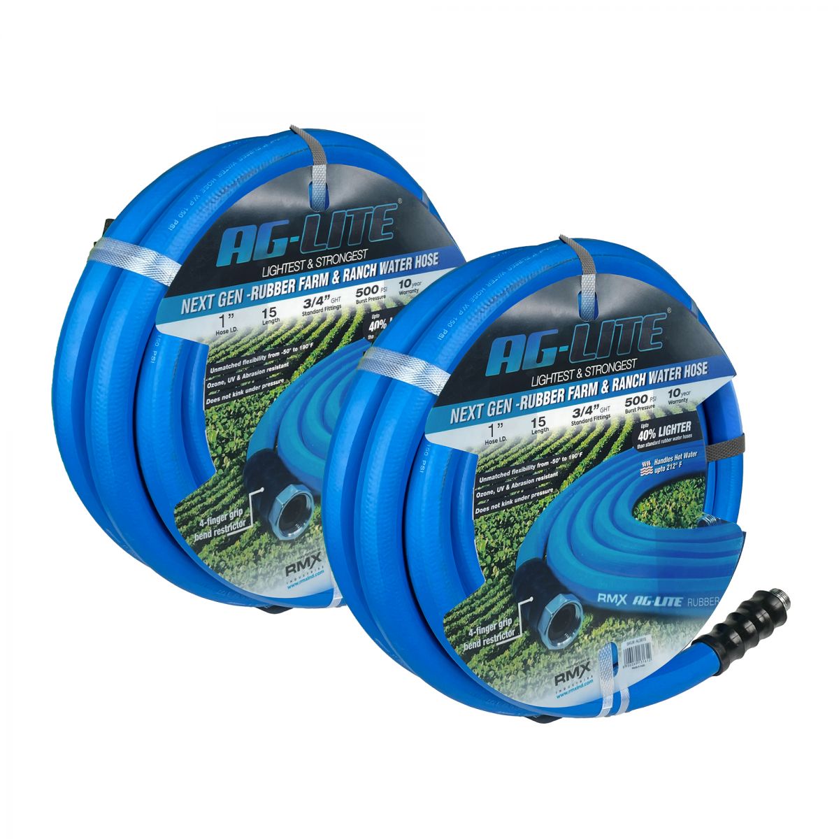 Blubird AG-Lite 1" X 15' 进水软管 3/4" GHT 接头 2 件装 ALONE15-2PK