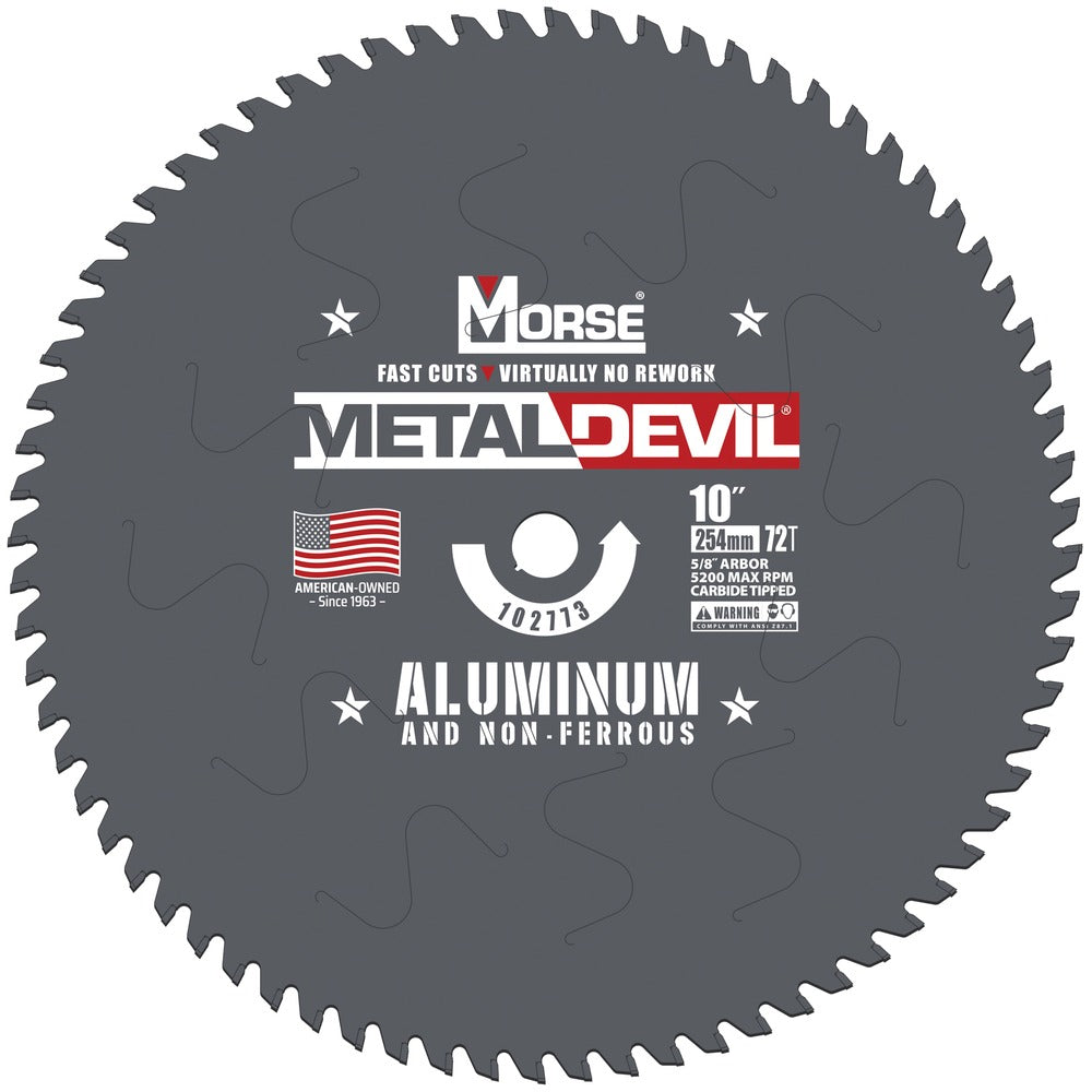 MK Morse MM102773 10 英寸 72 齿 Metal Devil 铝合金切割圆锯片