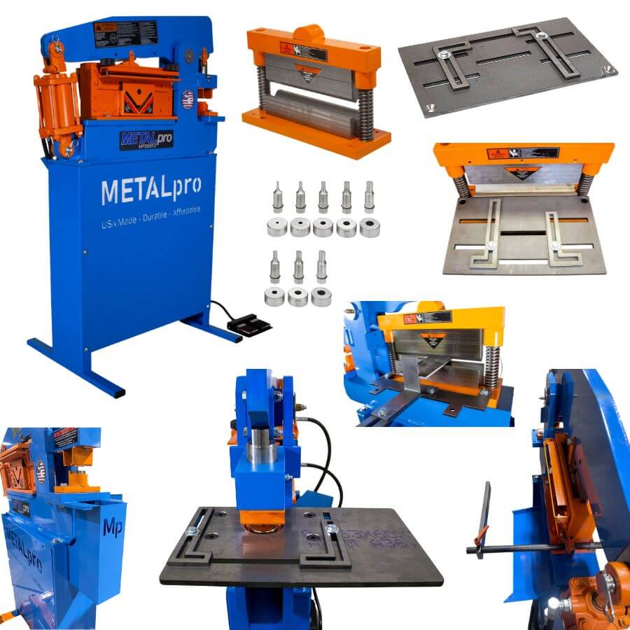 MetalPro BNDL-MP5000FS-S12-B12-P8 50 吨多功能冲剪机套装
