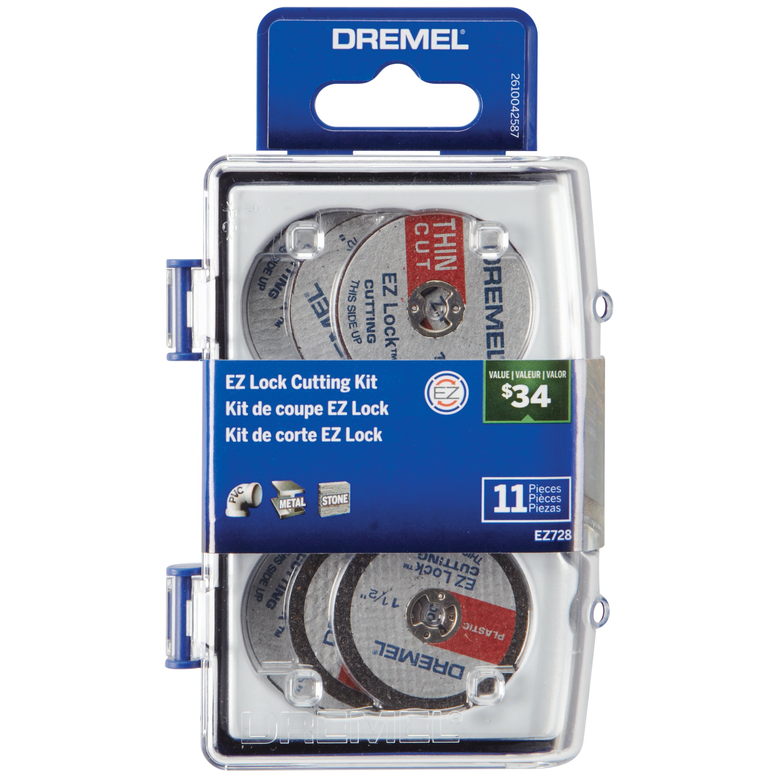 Dremel EZ728-01 11 件套 EZ Lock 切割附件微型套件