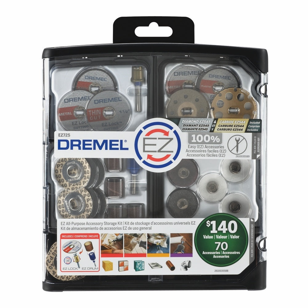 Dremel EZ725 70 件 EZ Lock 多功能附件套装