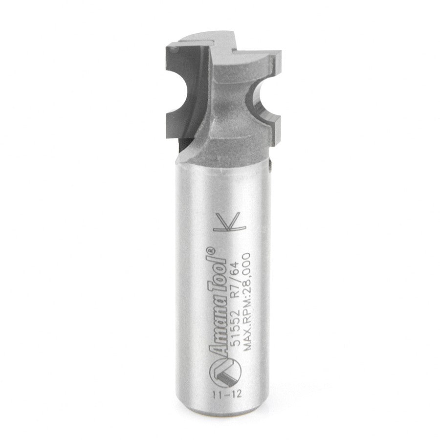 Amana Tool 51552 牛鼻圆角铣刀 7/64 英寸半径 1/2 英寸柄