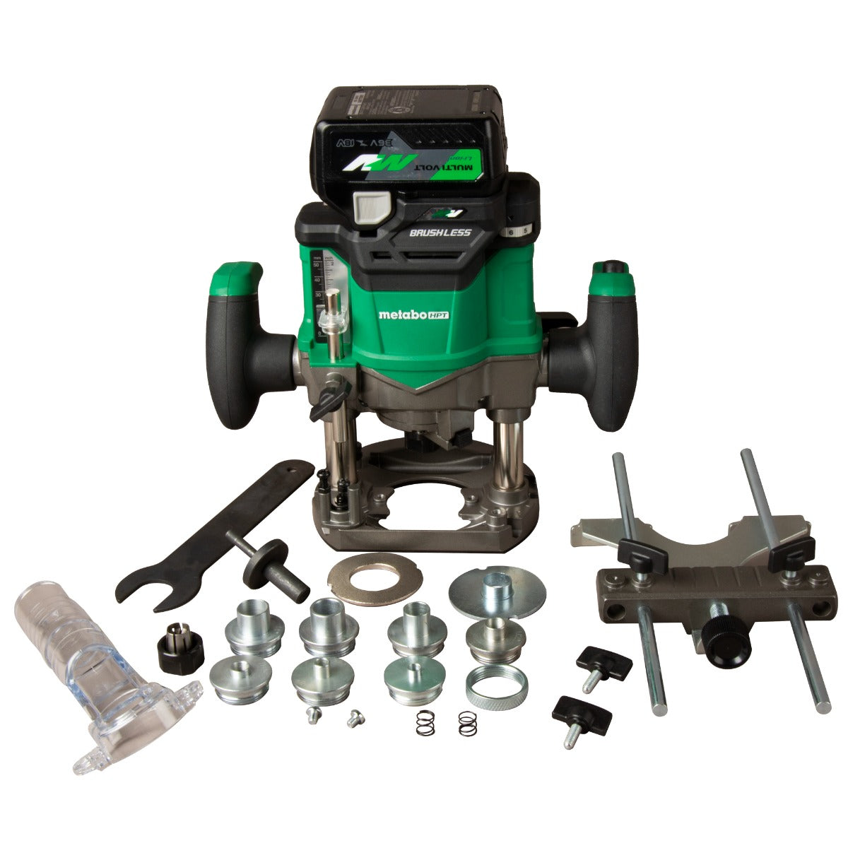 Metabo M3612DAM 36V 无绳变速修边机套装(含 2.5Ah 电池、充电器及收纳包)
