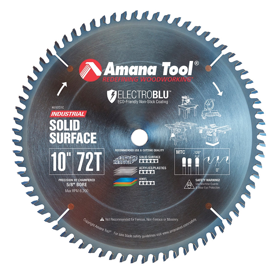 Amana Tool 610721C 10 英寸 72 齿 TCG 特种锯片
