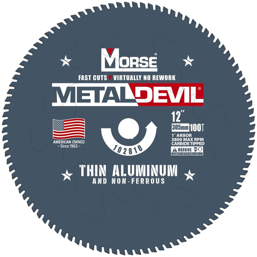 MK Morse MM102810 12 英寸 100 齿 Metal Devil 薄铝切割圆锯片