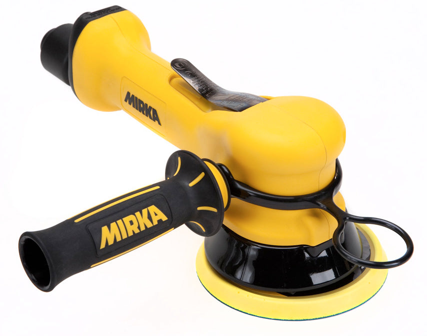 Mirka MR-510THCV 5 英寸气动双手持轨道砂光机（中央吸尘，10mm 行程）