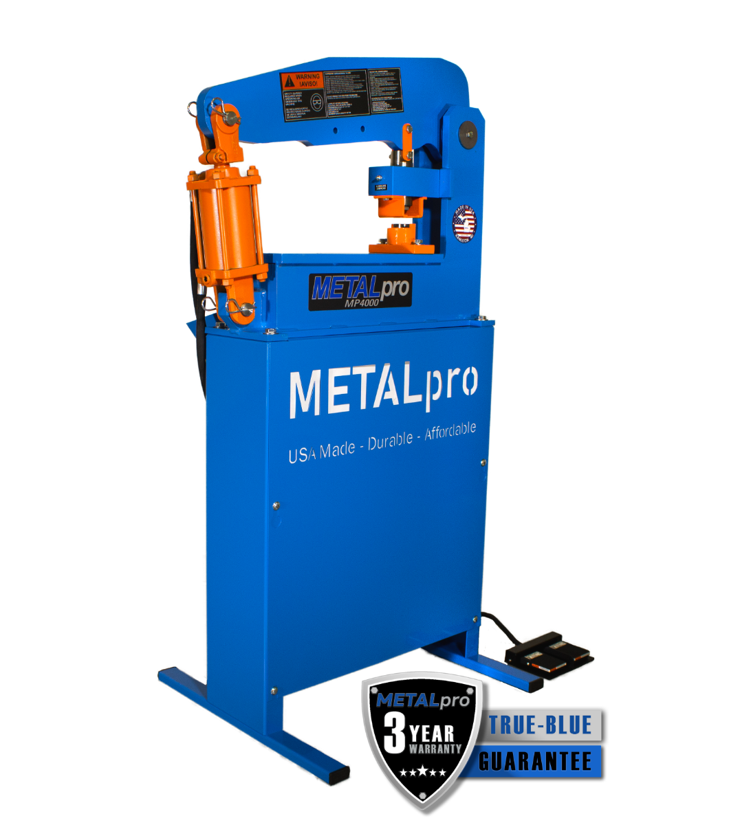 MetalPro MP4000 40 吨多功能冲剪机（带脚踏开关）