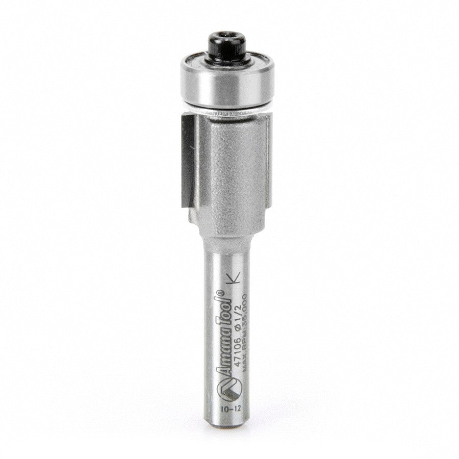 Amana Tool 47106 1/2 英寸直径 1/4 英寸柄径硬质合金修边铣刀