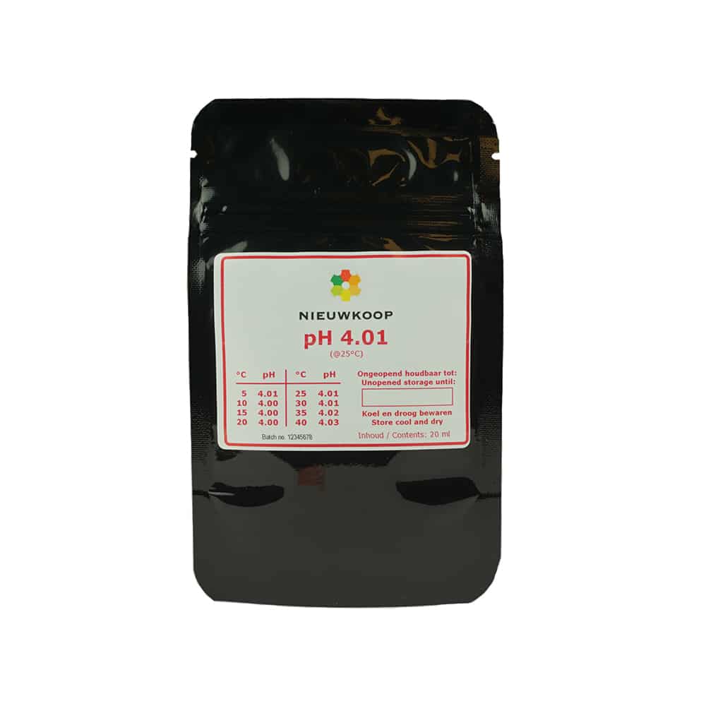Nieuwkoop PH6000/PH6005 pH4.01 校准液 20ml 自立袋装