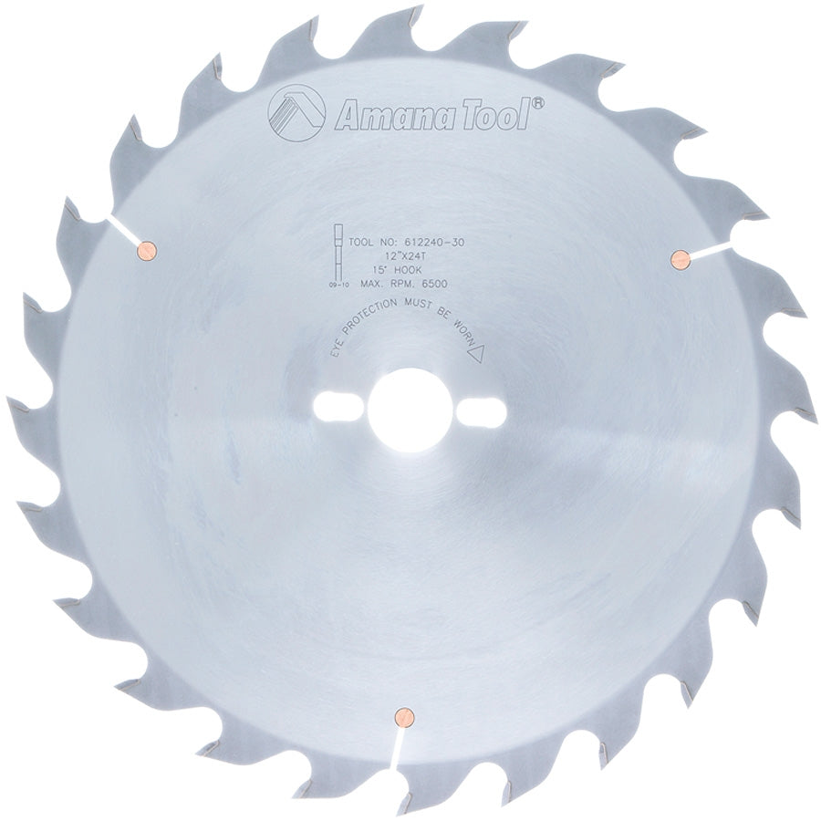 Amana Tool 612240-30 12 英寸 24 齿直切锯片 (30mm 孔径)