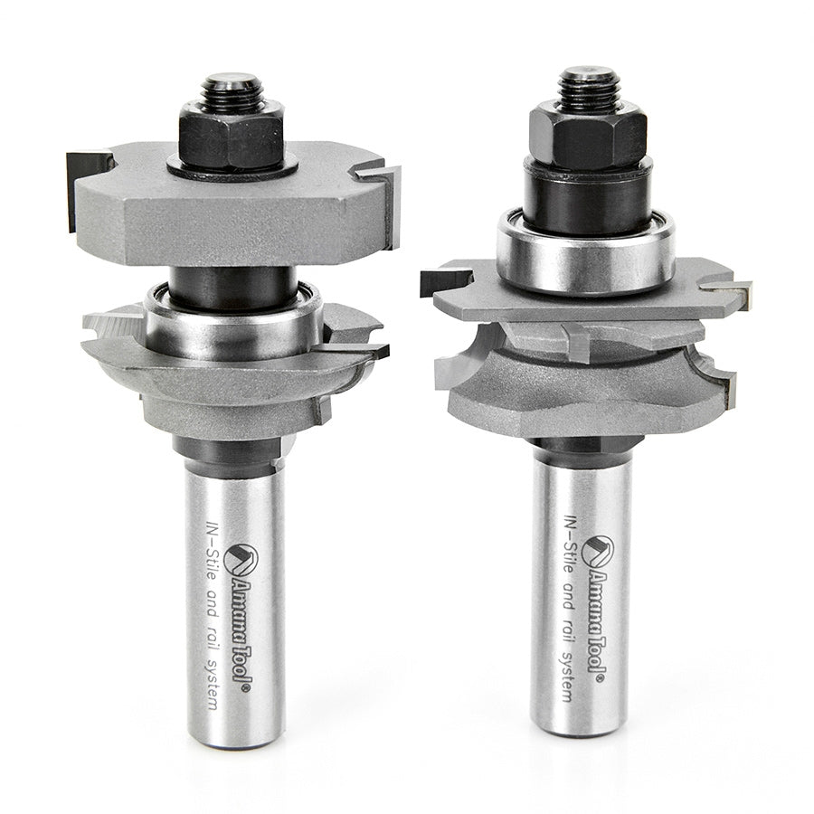 Amana Tool AM55437 可调式内框/横档珠饰胶合板铣刀套装