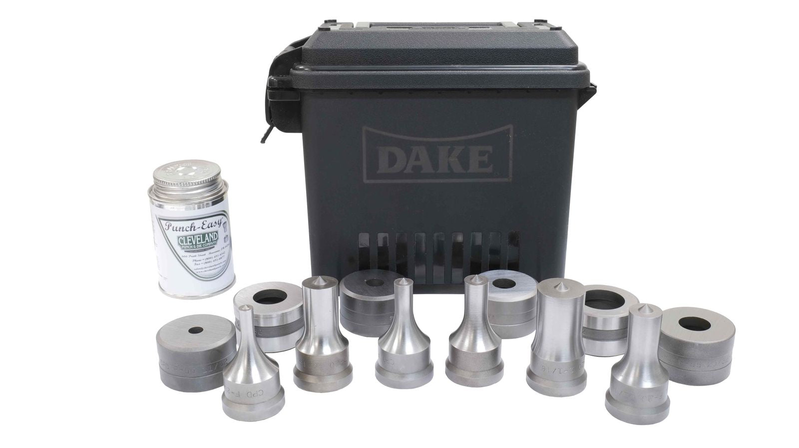 Dake Machinery DA304089 12 件套圆形冲头与模具组（适用于 DIW-25 型钢剪切机）