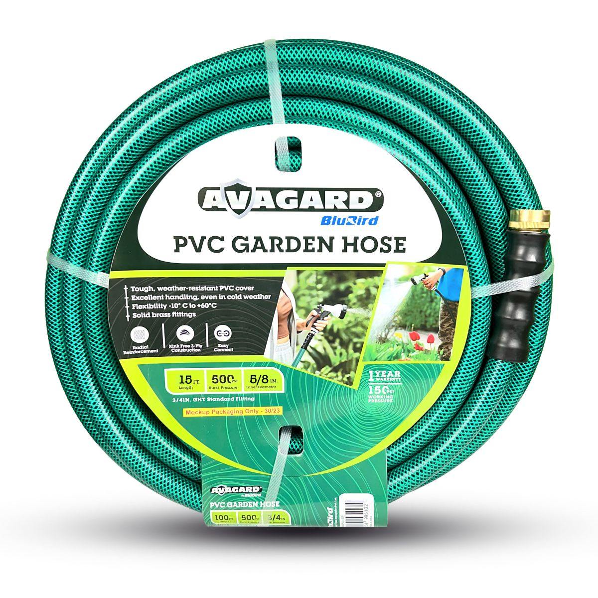 Blubird Avagard 5/8" X 15' PVC 水管组件 AVGPV5815