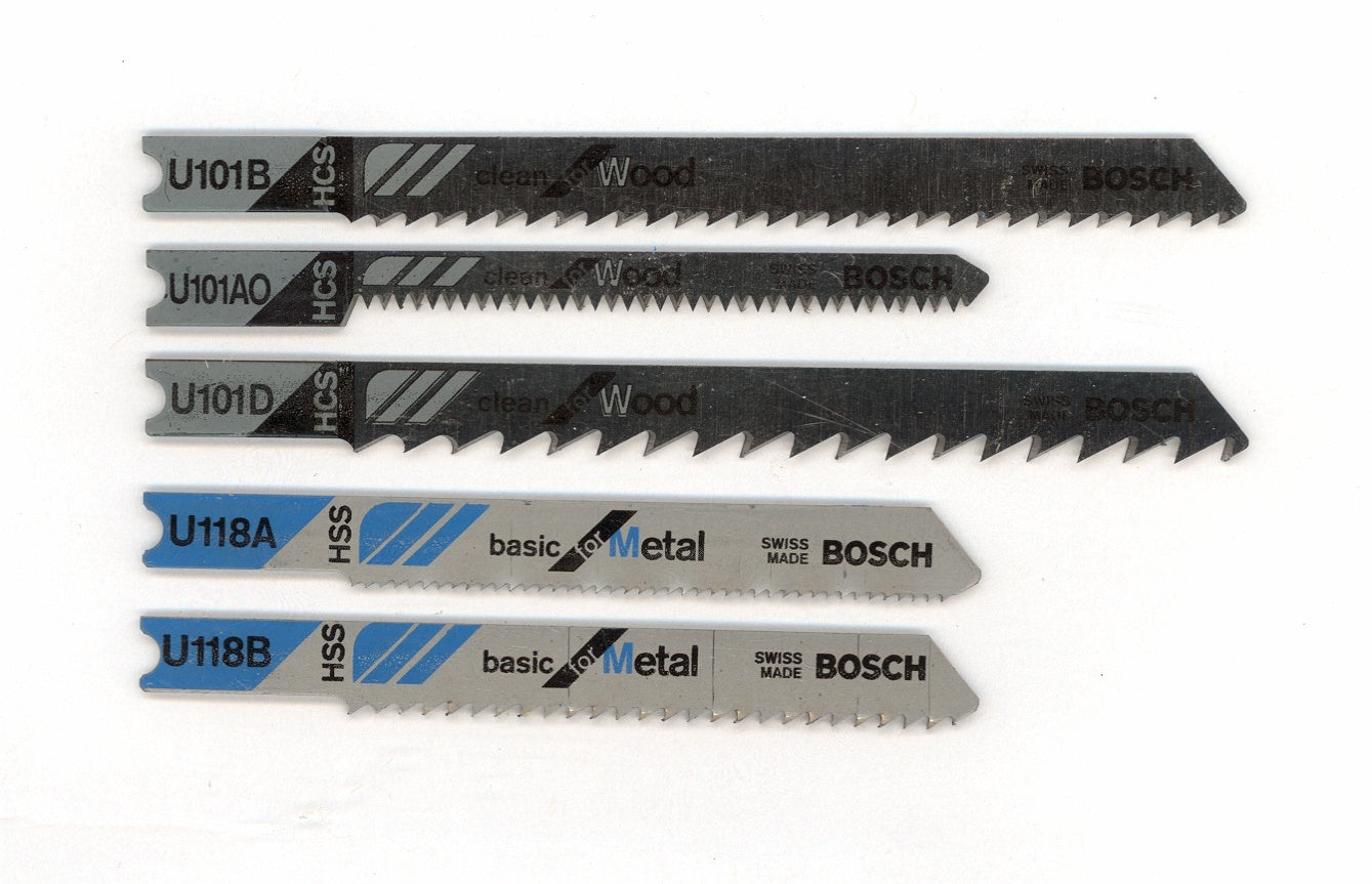 Bosch RBU502A5 5 件套 U 型柄曲线锯锯片套装（木材与金属）