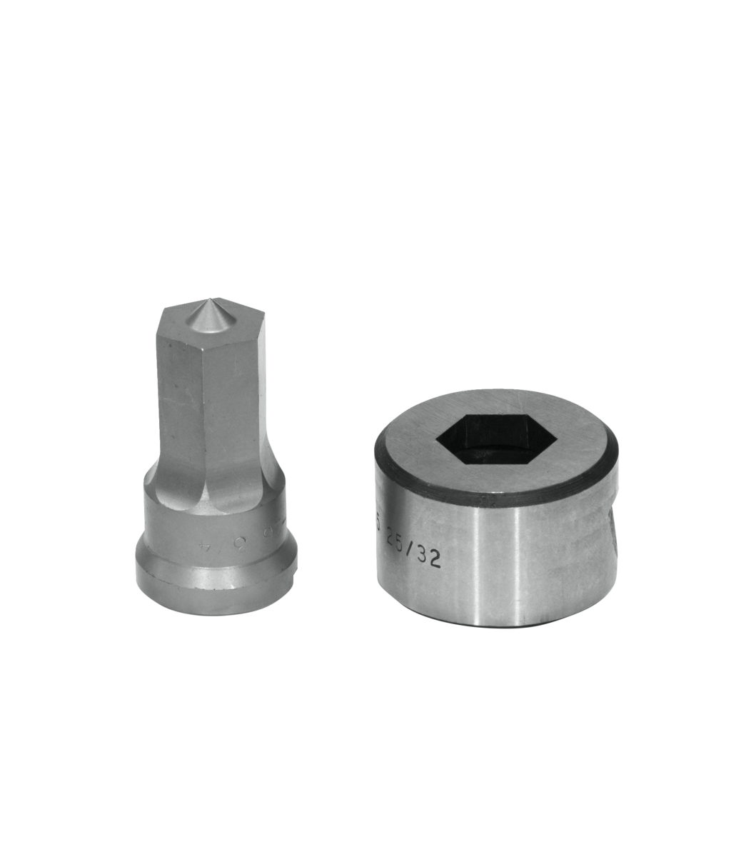 Edwards Ironworkers PDH3/4 3/4 英寸六角冲头与模具套装（带键槽）