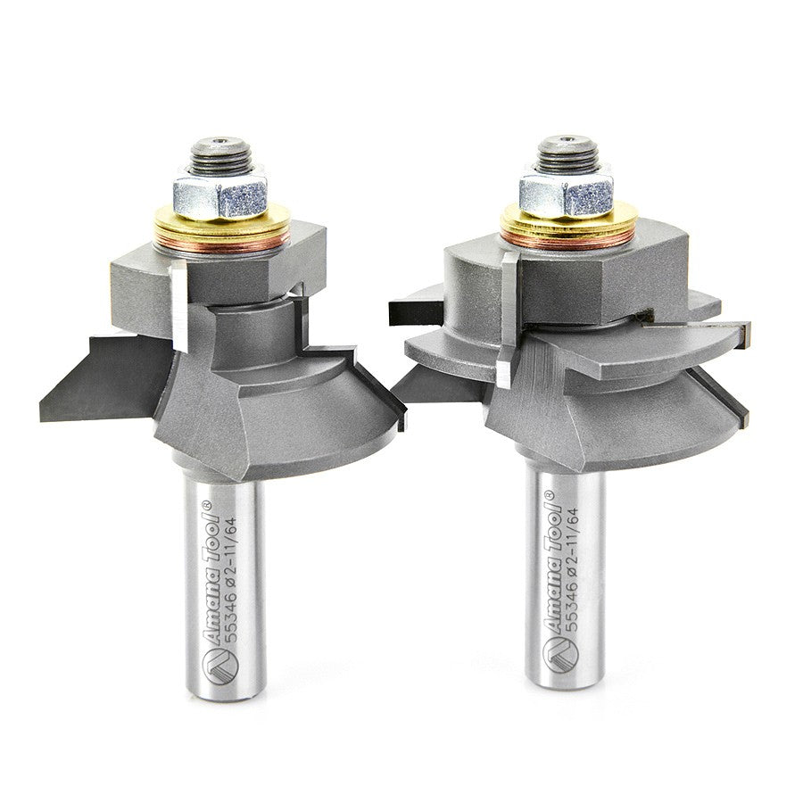 Amana Tool 55346 可调 V 型槽镶板刀具套装