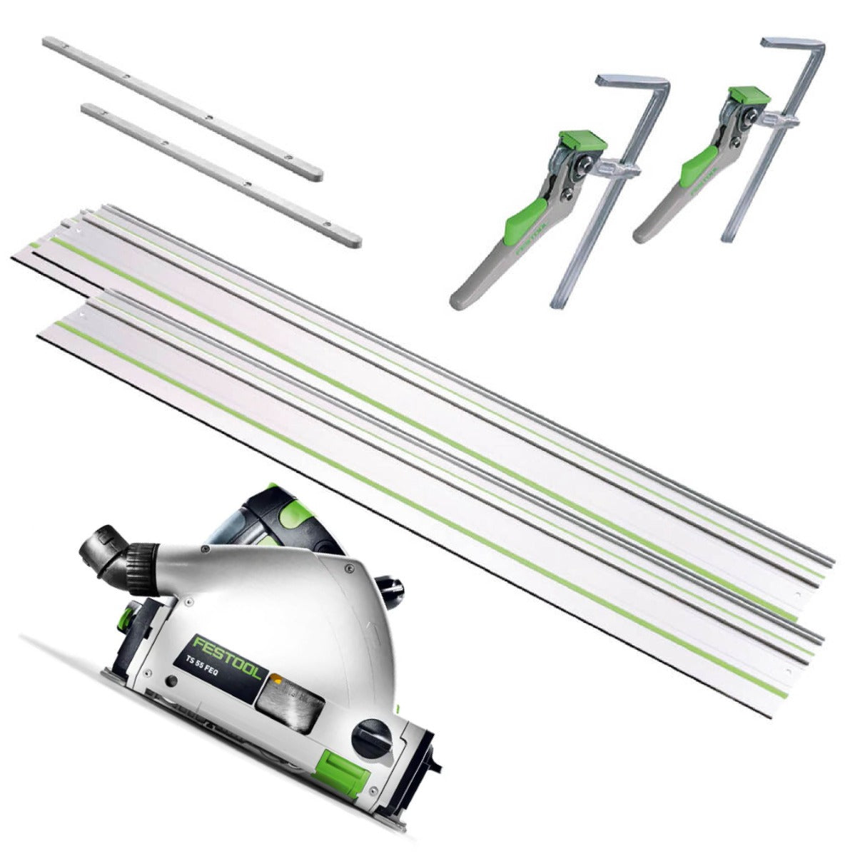 Festool TS 55 FEQ-F-Plus-FS  plunge cut track saw clamp and connector kit 576708491498K